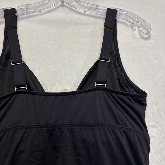 Lands' End Women's Size 8DD Underwire Bra Black Wrap Tankini Swimsuit Top Beach - Picture 7 of 15